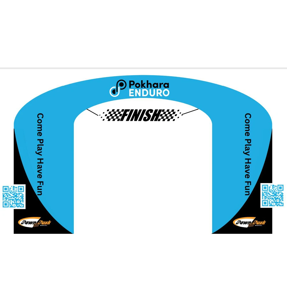 

Customized Blue Inflatable Arch With Start Finish Banner Inflatable Welcome arch For Advertising