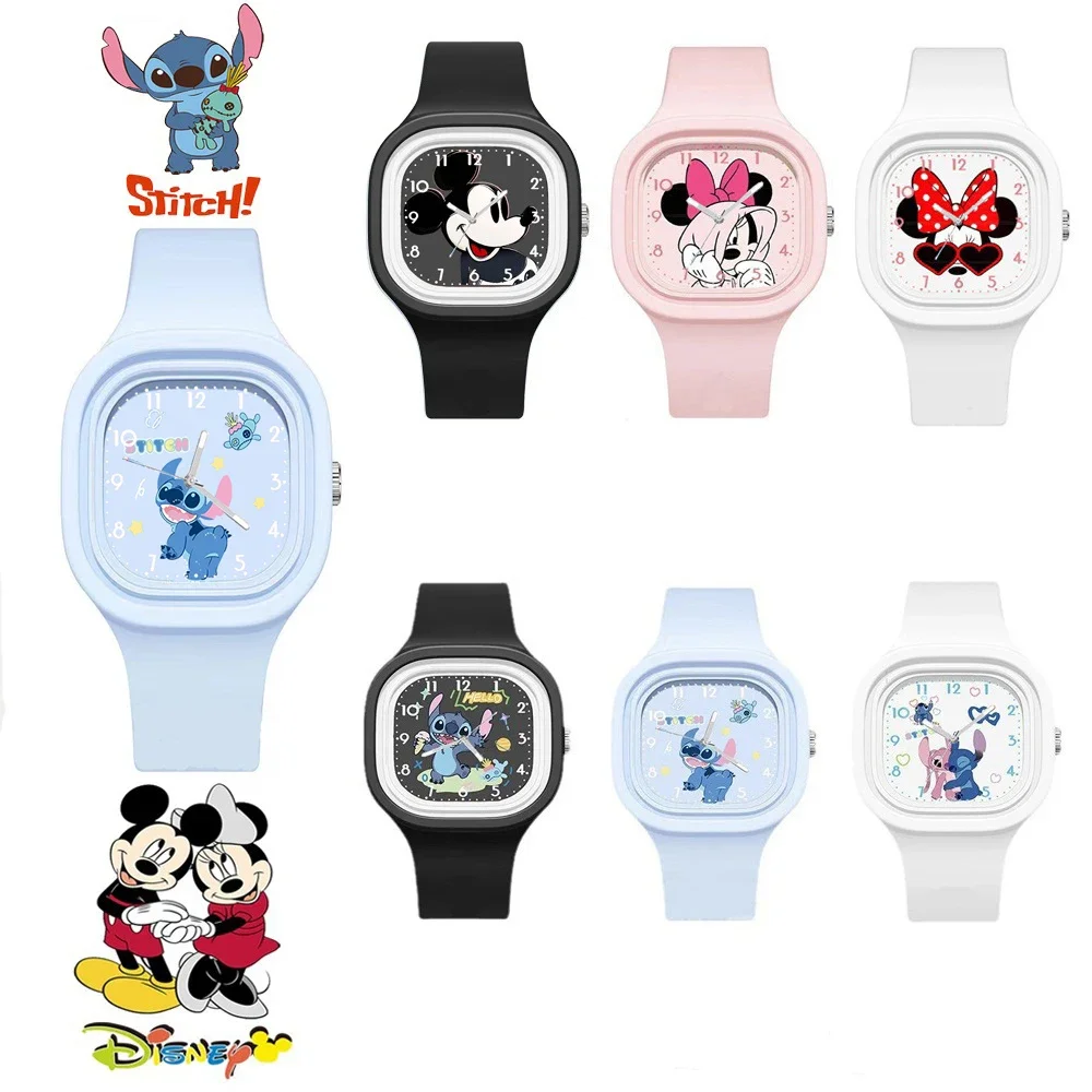 

Disney Anime Minnie Children Watch Kawaii Stitch Mickey Mouse Silicone Sport Watch Cartoon Lilo & Stitch Accessories Kids watch