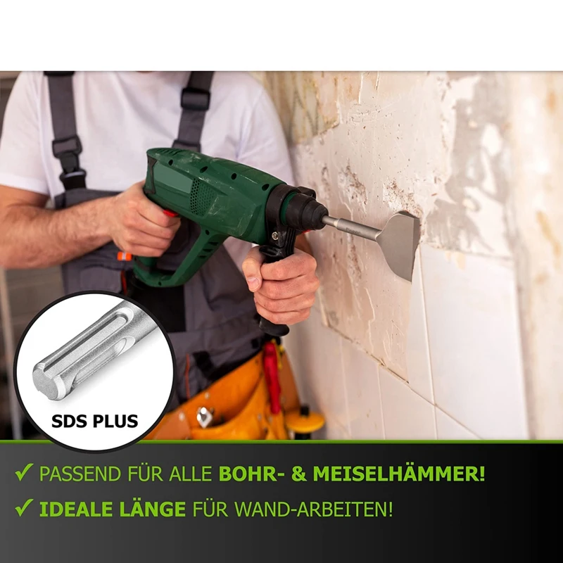 1 PCS SDS Plus Chisel Durable Sharp For Hammer, Flat Chisel Angled, 42Crmo Special Steel