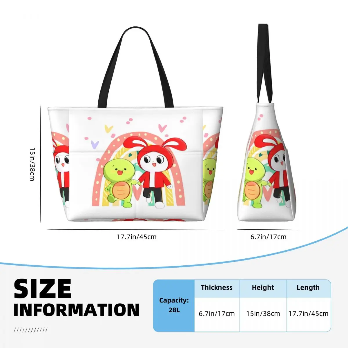 حقيبة جي جي ميكي مايزن للشاطئ، حقيبة رياضية للصالة الرياضية واليوجا، حقيبة كبيرة للنساء، حقيبة سفر للياقة البدنية