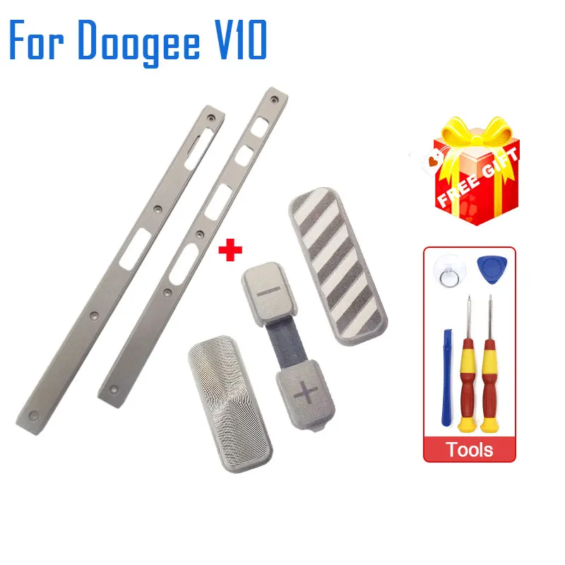 

Original Doogee V10 V11 Middle Side Plastic Frame Housings Cover Bumper Power Volume Custom Button For DOOGEE V11 Smart Phone