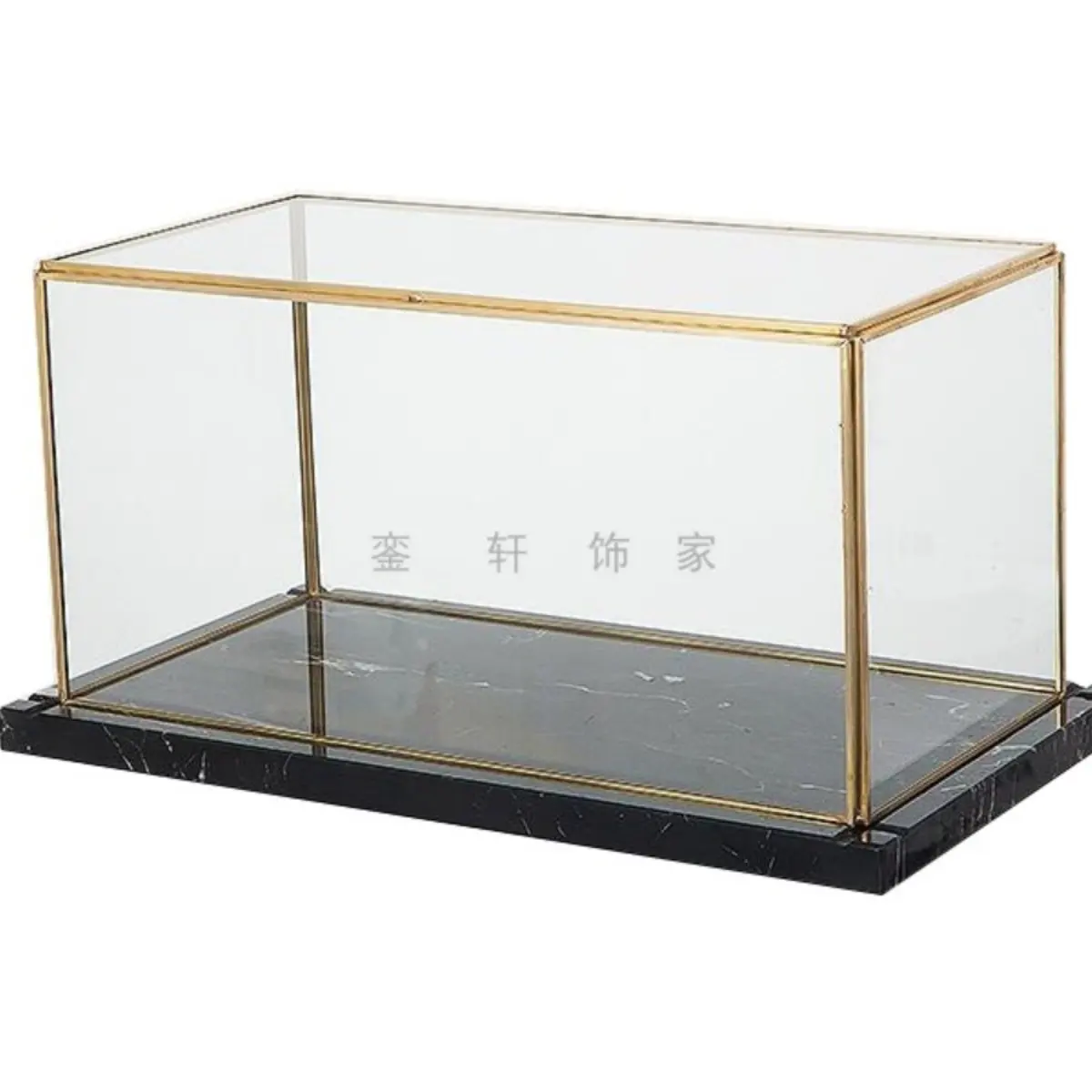 Modern Nordic Creative Transparent Glass Cover Booth Decoration Ornament Model Room Living Room Showcase Marble Crafts