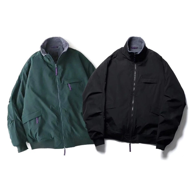 

Japan Style 22AW DW Pler39S Vintage Stand Collar Jacket with Fleece Lining Reversible Wear Coats