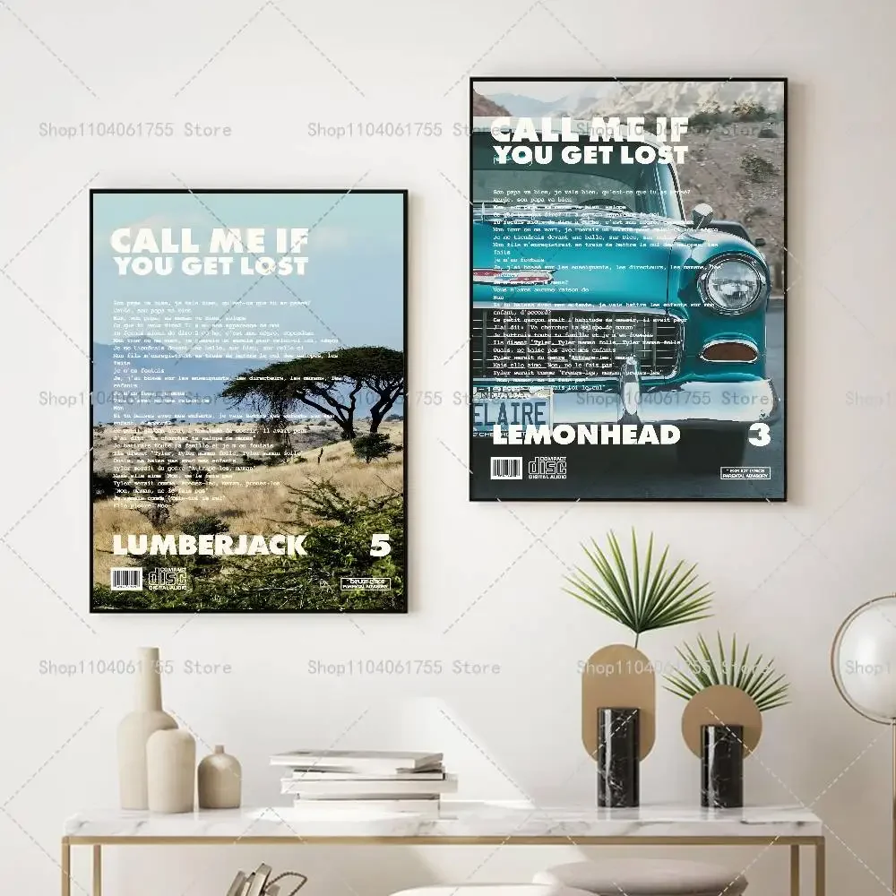 Call Me If You Get Lost Tyler The Creator Music Album Poster Self-adhesive Art Waterproof Paper Stickerr Room Wall Decor view 5
