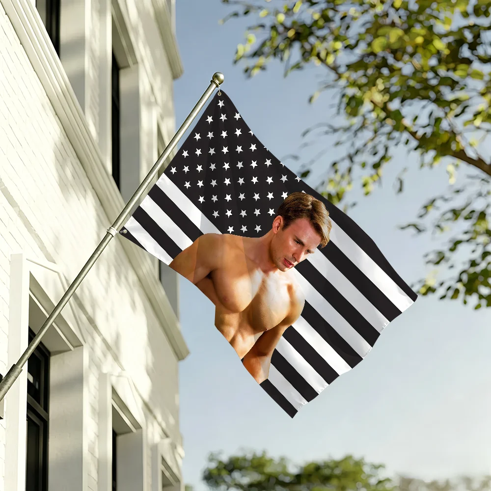 Actor Flag Tapestries For Classroom Dormitory Camping Picnic Party Cheering Home Indoor Outdoor Decor C-Chris E-Evans