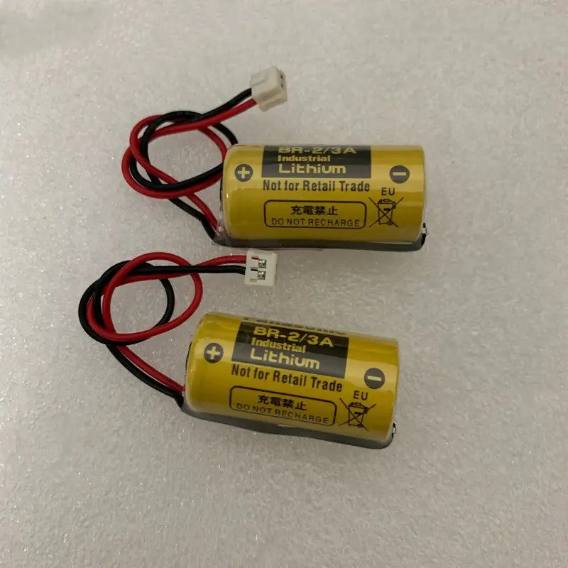 2pcs/lot BR-2/3A 3V 1200mAh PLC CNC Lithium Battery Pack