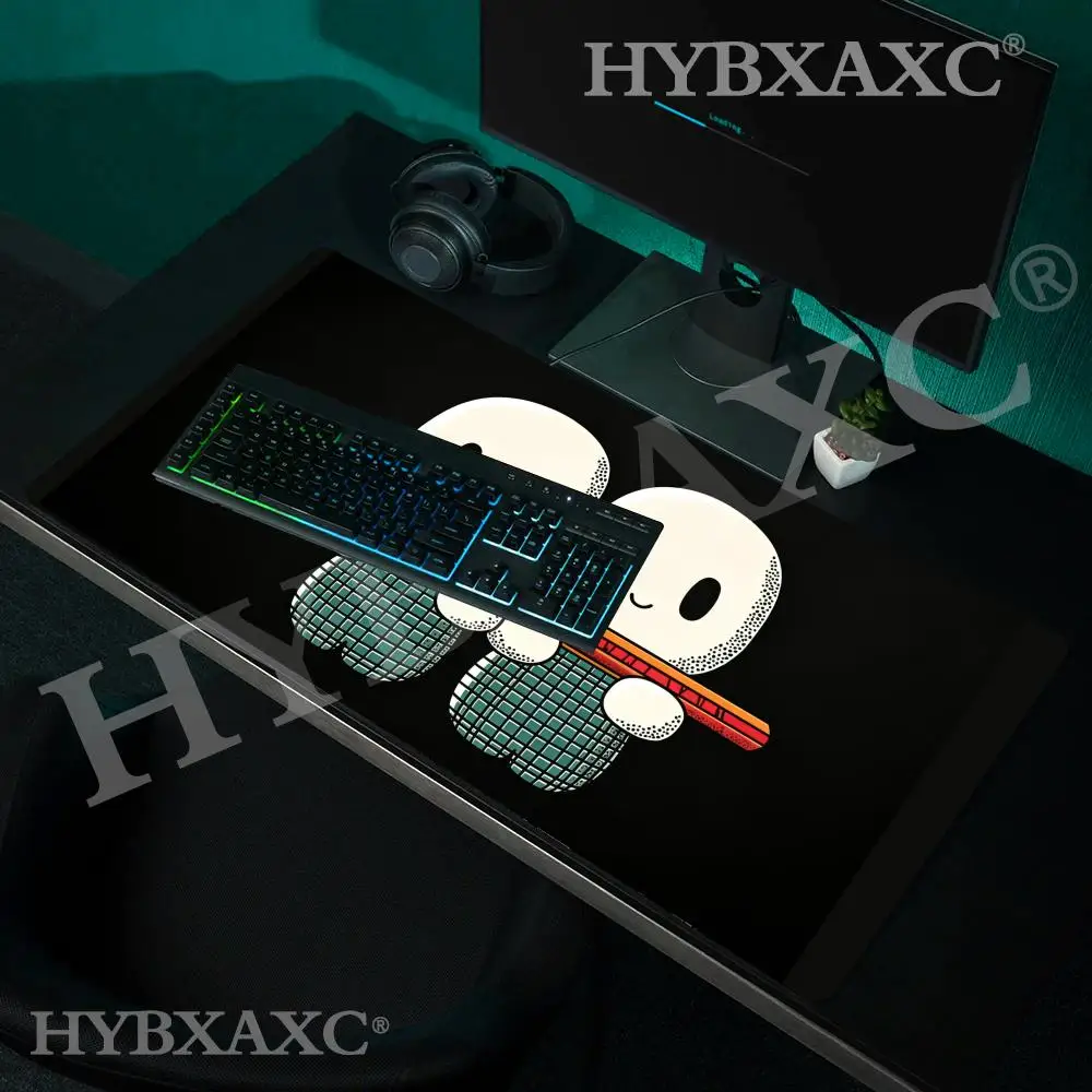 

HYBXAXC Cute Two Ghosts Pattern Mouse Pad Non Slip Rubber Desk Mat With Stitched Edges For Gaming Office Laptop Decor