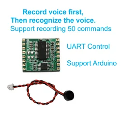 [R]Record Voice Recognition Module DM50A(Record Ver) Offline Recognition UART Control Compatible with Ard.  Record Train Control