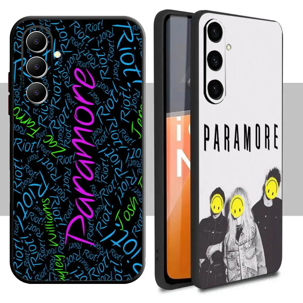 music Paramore Phone Case For Samsung Galaxy A16 A56 A36 A26 A06 A55 A54 A15 A35 A25 Soft Black