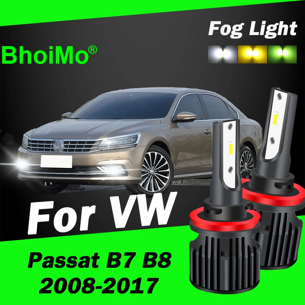 

BhoiMo Car Led Front Fog Light For VW Volkswagen Passat B7 B8 Lamps Bulb 2008 2009 2010 2011 2012 2013 2014 2015 2016 2017 Auto