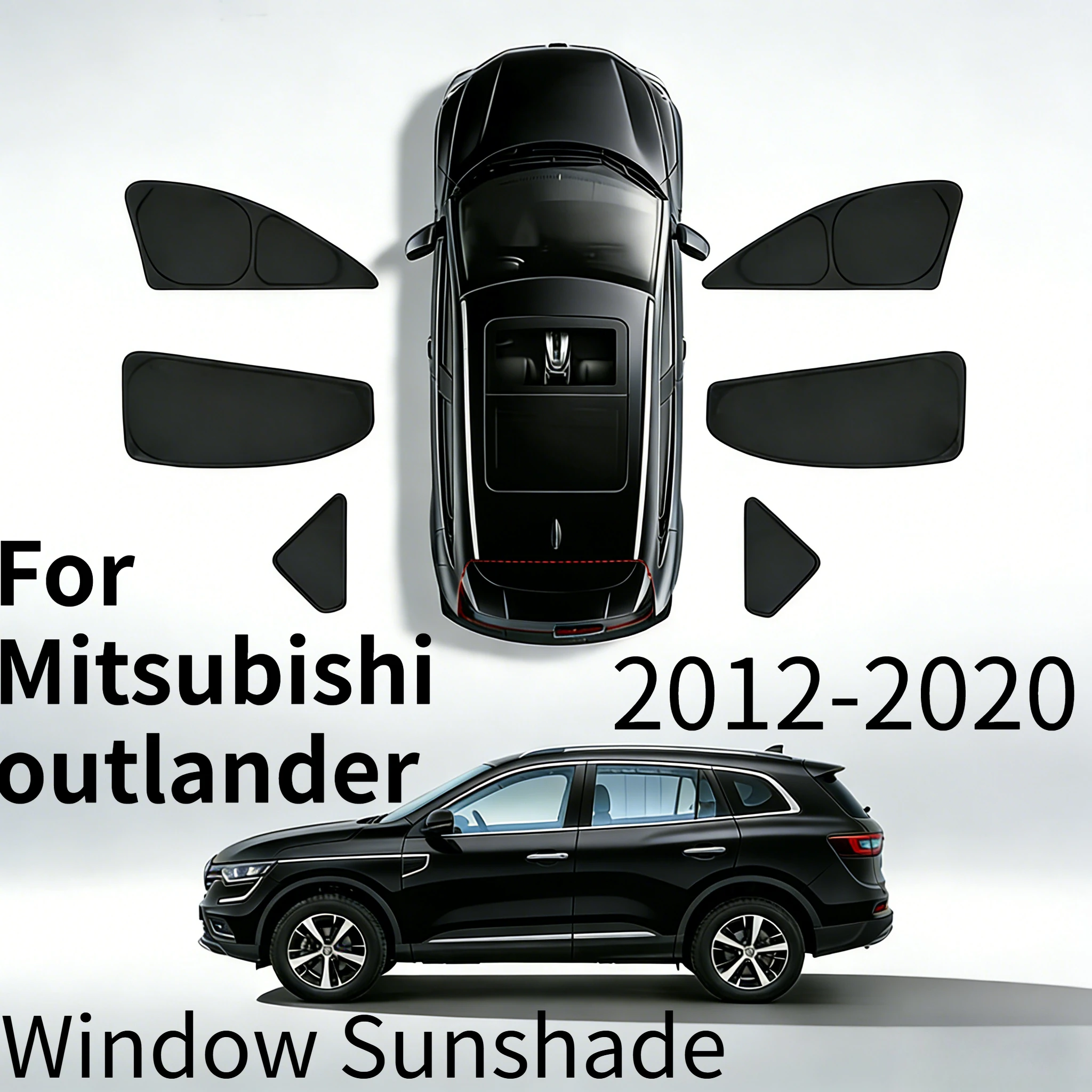 

Custom Magnetic Car Window Sunshade For Mitsubishi Outlander 2012 - 2020 Curtain Mesh Front Windshield Frame Curtain Sunshades