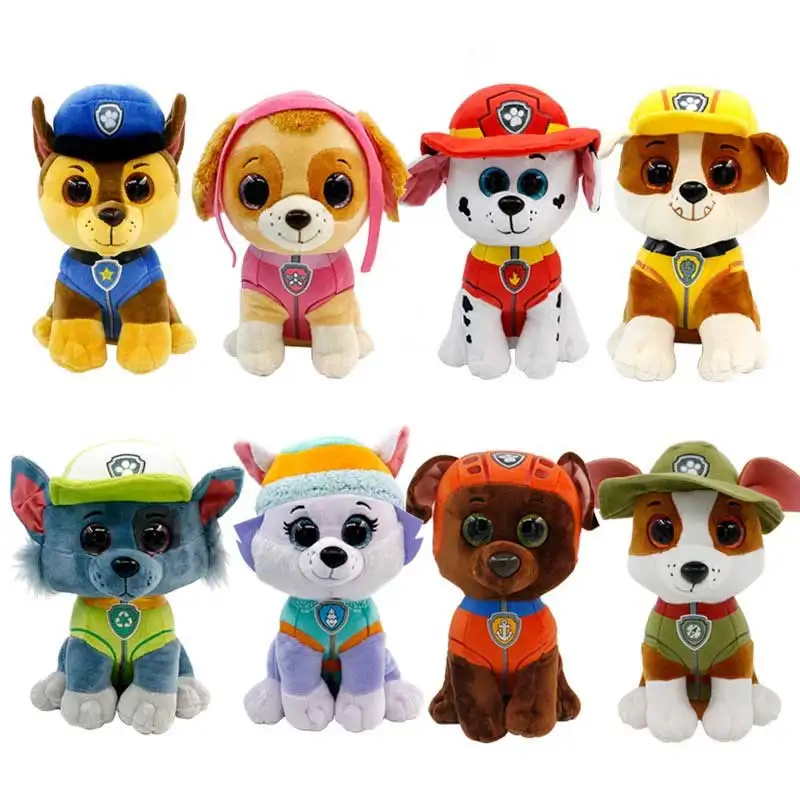 15/25 см Ty Beanie Boos, собака с животными, Zuma Everest Rocky Skye, магнитный трекер, плюшевая игрушка