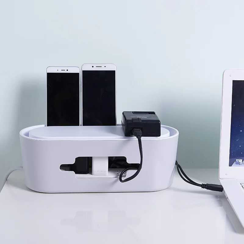 Big Size Cable Storage Box Charger Socket Power Strip Wire Case Anti Dust Organizer Network Line Storage Bin Charger Wire Manage