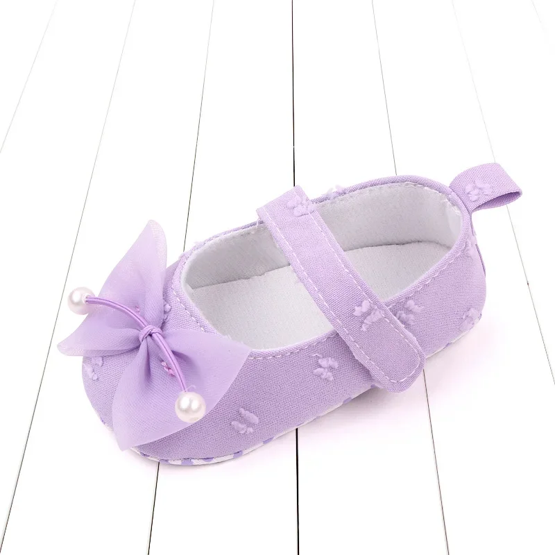 Cute Baby First Walker Shoes for Girl Infant Newborn Festival Spring Autumn Bow Princess Dress No-Slip Shoes  Baby Girl Shoes