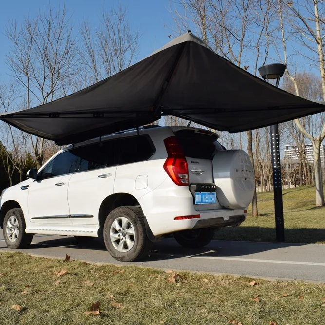 Awning Mobil 300D Mudah Dipasang, Rangka Aluminium 4 Musim dengan Saklar Kontrol Jarak Jauh, Tahan Air, Anti Busuk untuk 3-4 Orang