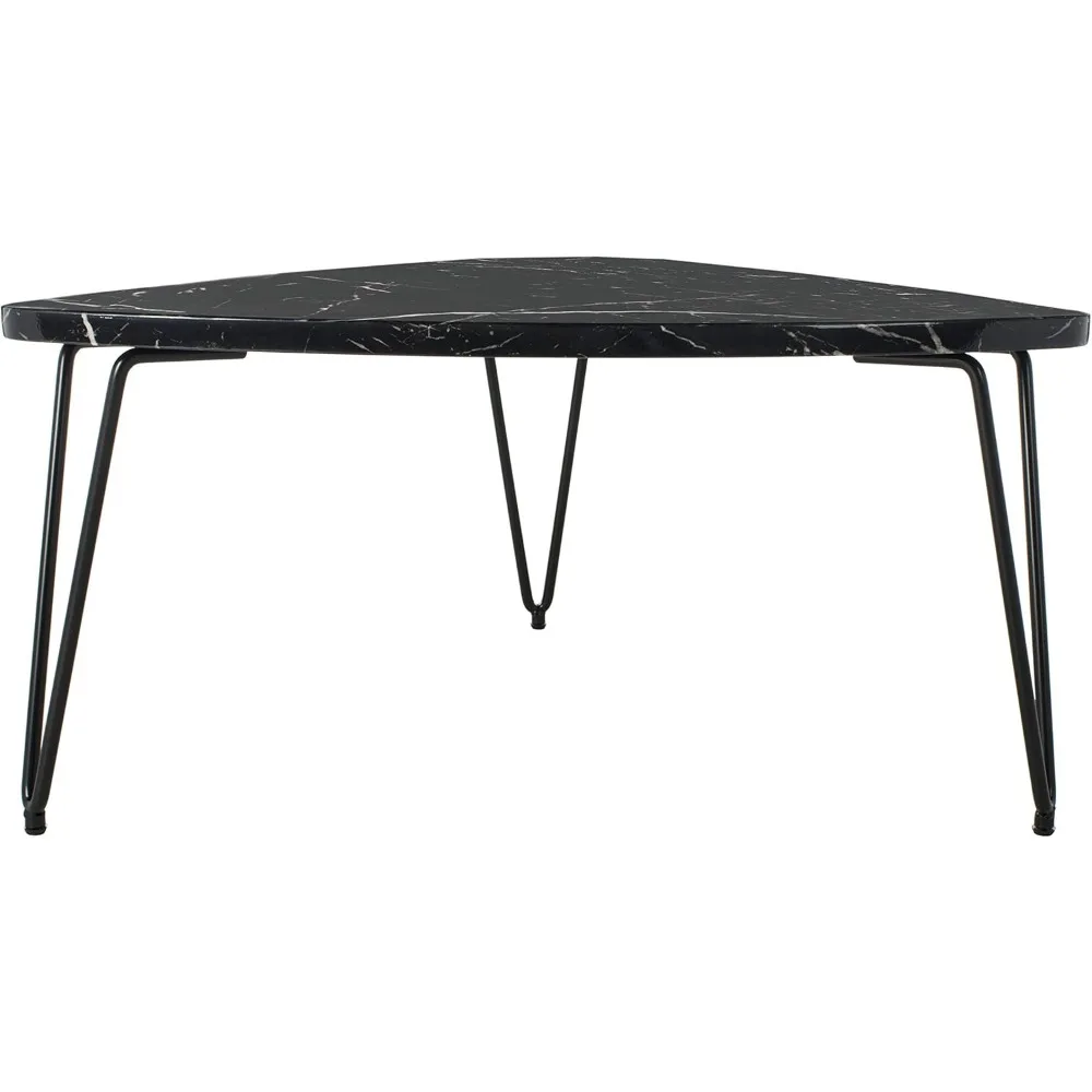 โฮม แจ็กกี้ แบล็ค หินอ่อนเทียมและโต๊ะกาแฟสีดำ