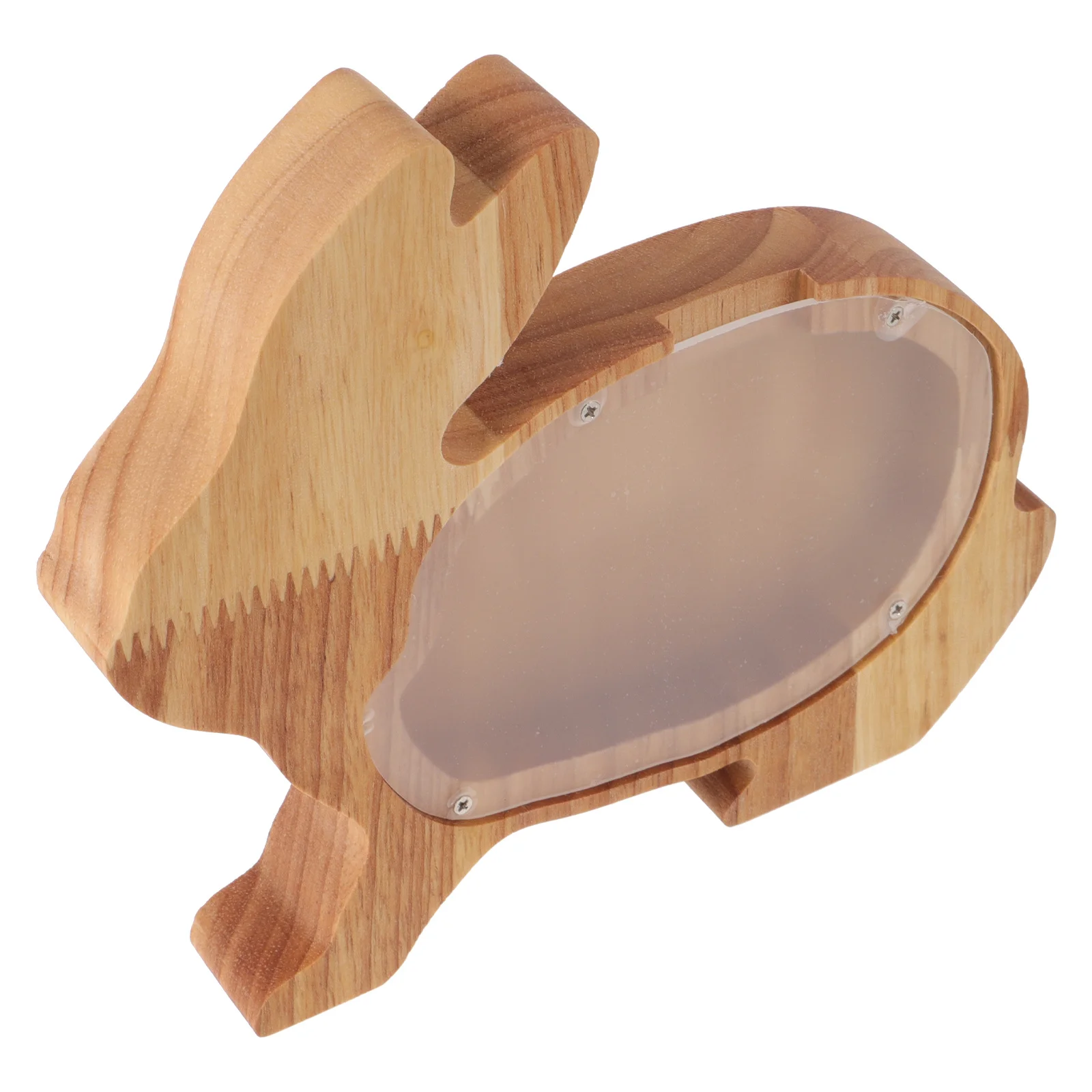 

Rabbit Shape Wooden Piggy Bank Money Saving Box For Animal Coin Bank Household Money Organizer Decorative Storage
