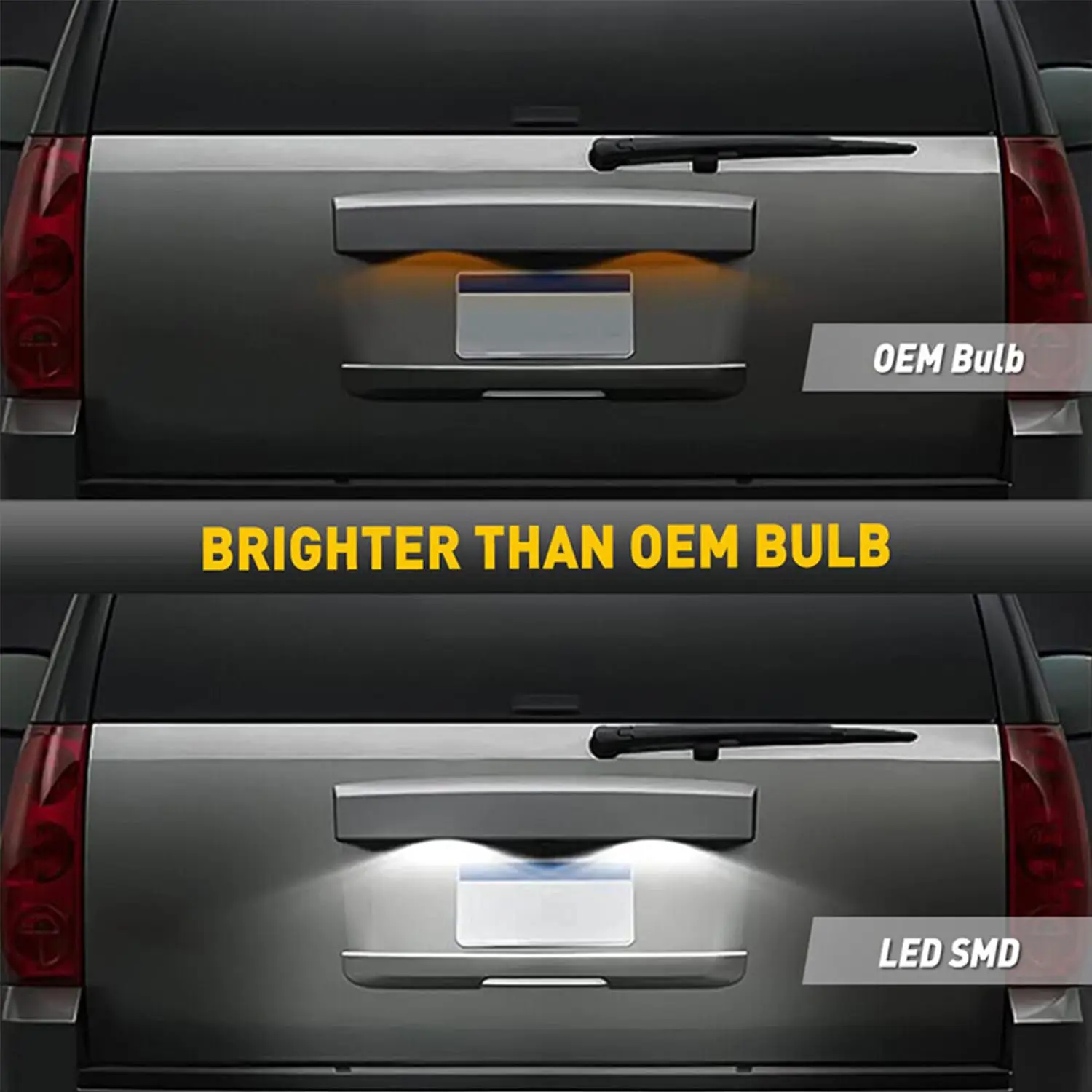 For Chevy Tahoe Chevy Suburban 2014 2015 2016 2017 LED License Plate Light Rear bumper taillights Replacement OEM 25778786