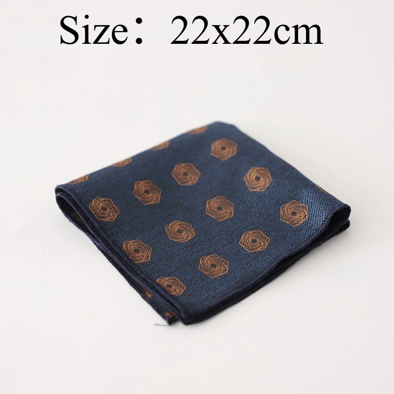 Vintage Style Suit Pocket Square, Blue Coffee Single Piece Handkerchief Breast Towel, Versatile Decor Accessory for Formal Suit