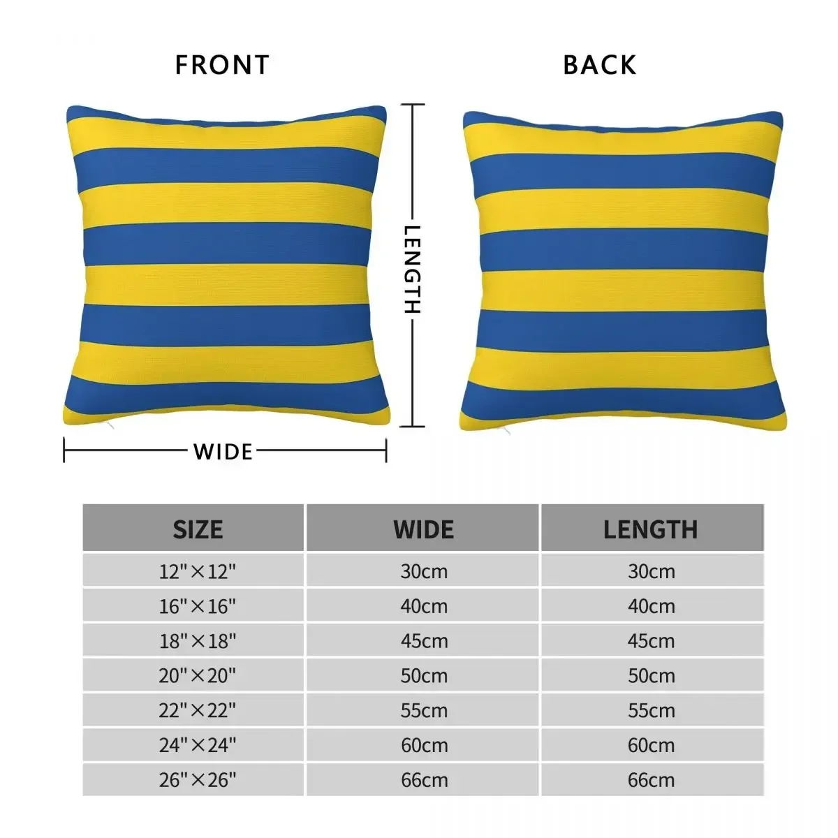 Flag Of Ukraine Square Pillowcase Pillow Cover Polyester Cushion Decor Comfort Throw Pillow for Home Living Room