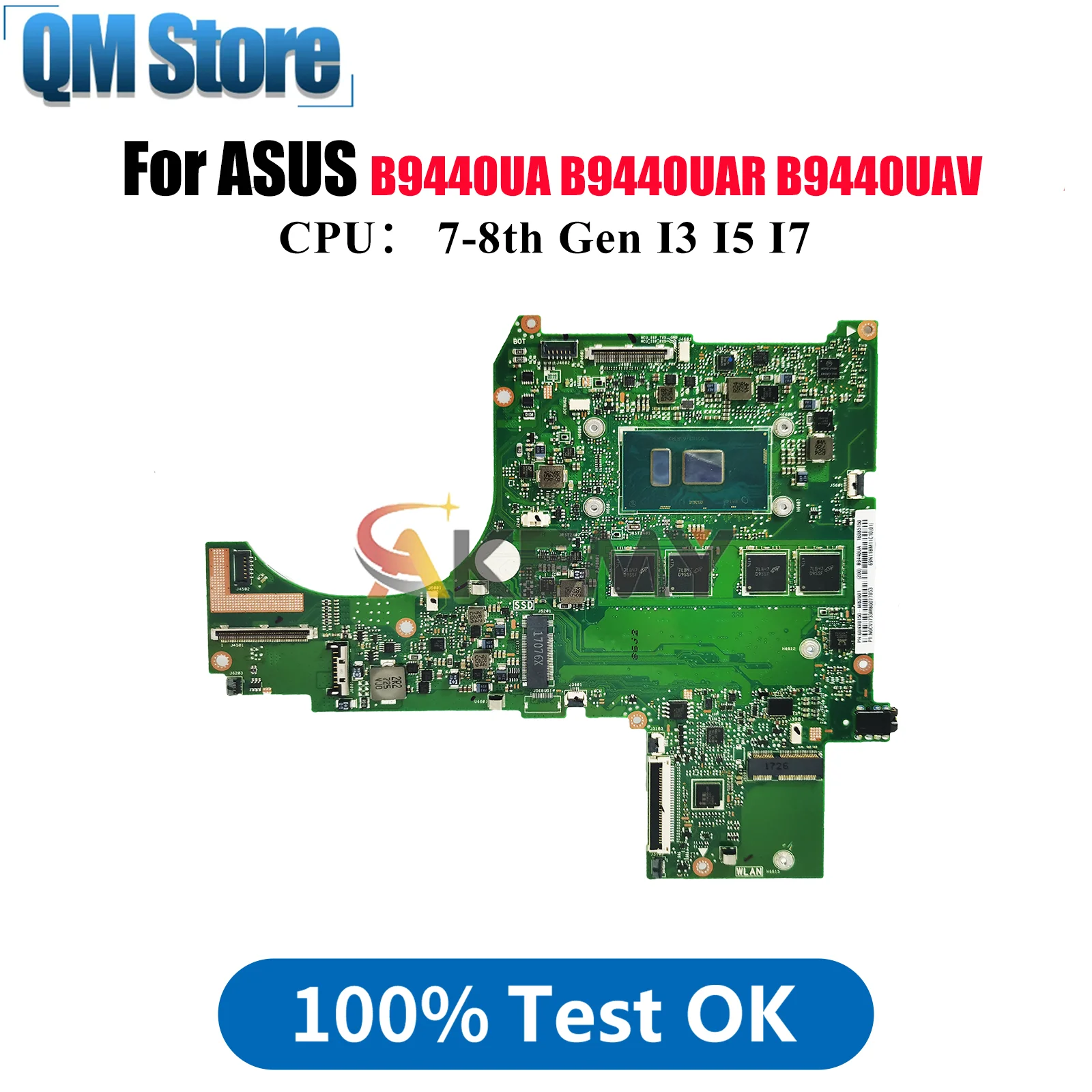 

B9440UA Материнская плата для ноутбука ASUS ExpertBook B9440UAV B9440U B9440UAR B9440UA Материнская плата с процессором I3 I5 I7 100% tests OK stk