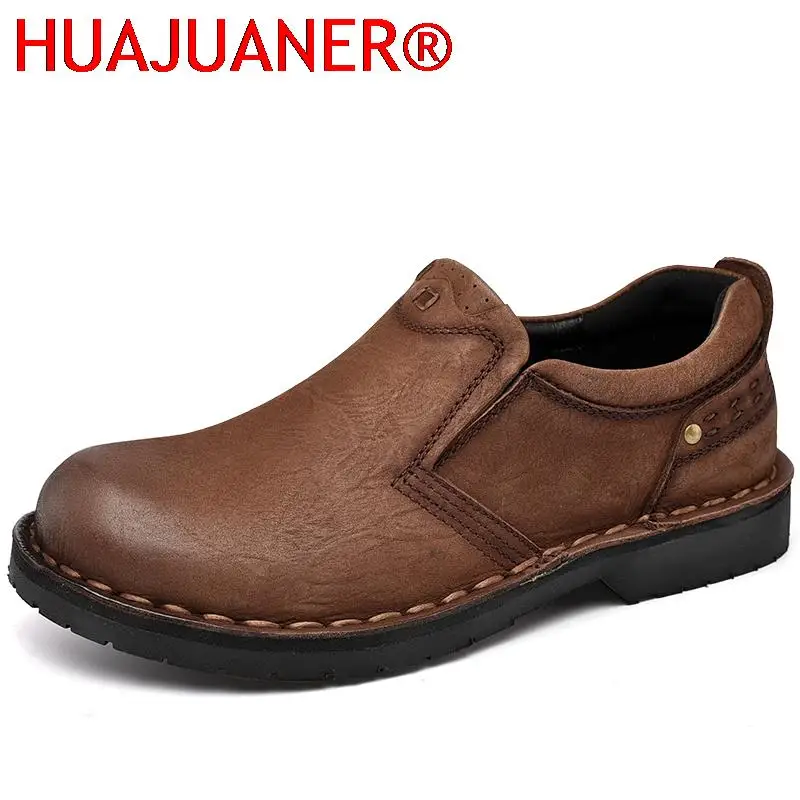 

Genuine Leather Men Shoes Lace-up Solid Basic Men Sneakers Business Comfortable Driving Male Footwear Leisure Walk Outdoor Shoes
