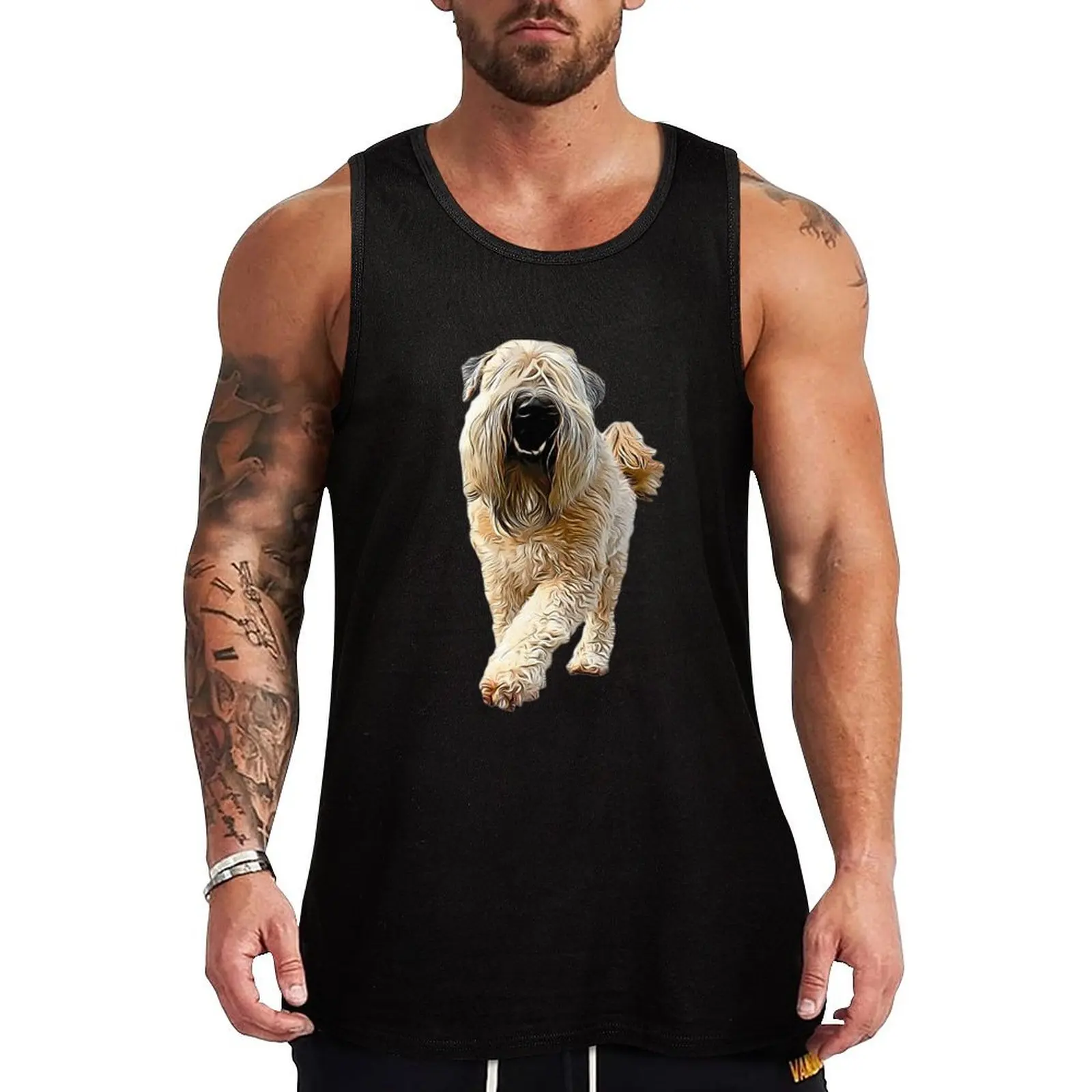 Wheaten Terrier - Soft Coated Wheaten Terrier Dog Tank Top men clothing Gym man