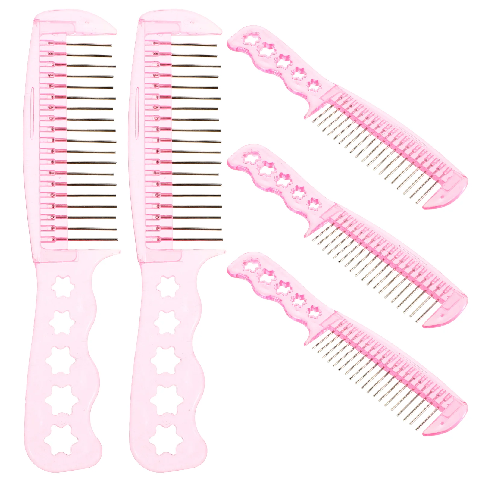 5 Pcs Comb Hair Combs Bjd Barber Synthetic Brush Plastic Teasing for Fine Pintail