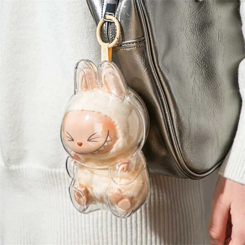 

Anti-dust Protective Case for LABUBU The Monsters Exciting Macaron Acrylic Display Storage Case Clear Cover Travel or Home Decor