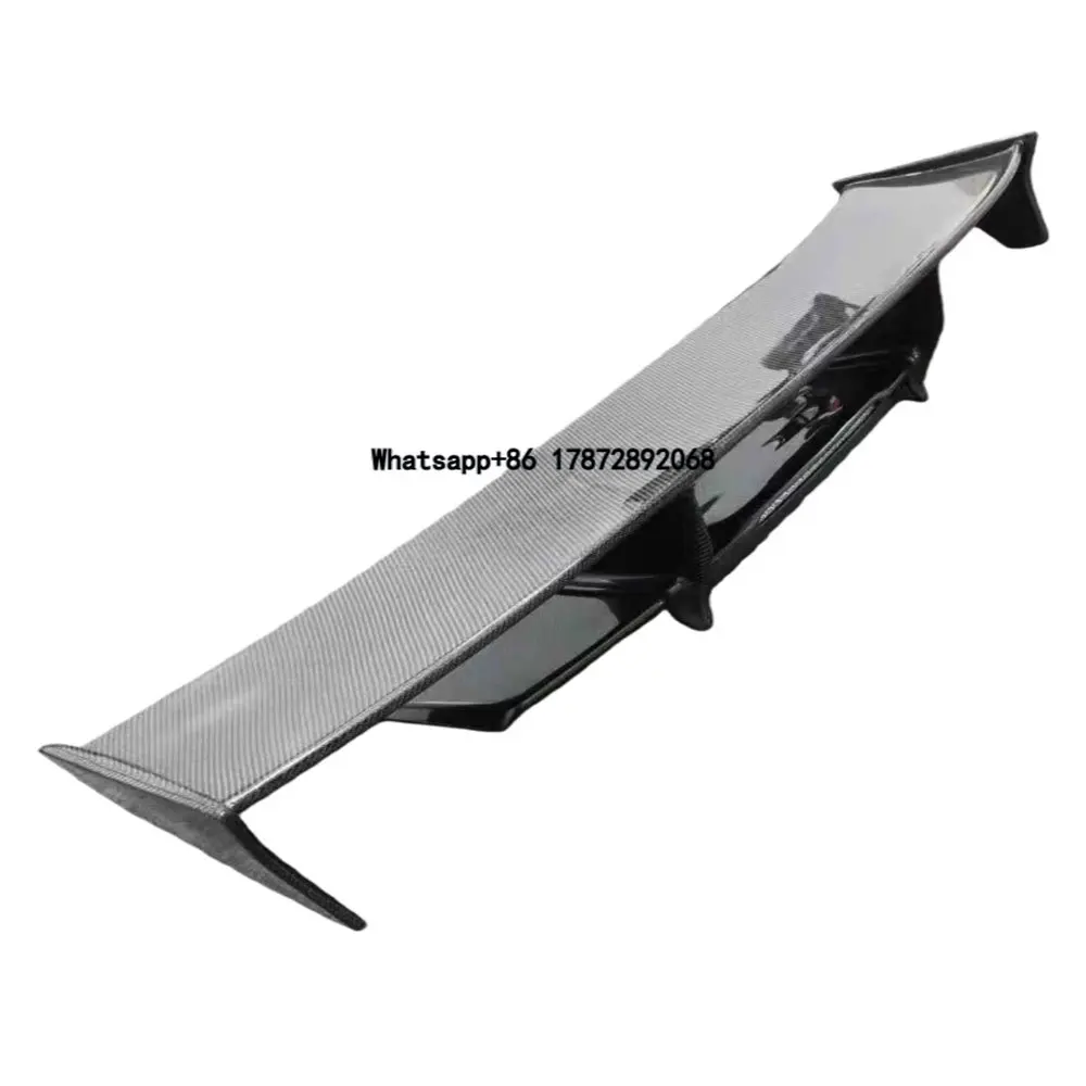 

TS Style Real Carbon Fiber Rear Trunk GT Wing Spoiler with Red Led Light for GT-R R35 09-25
