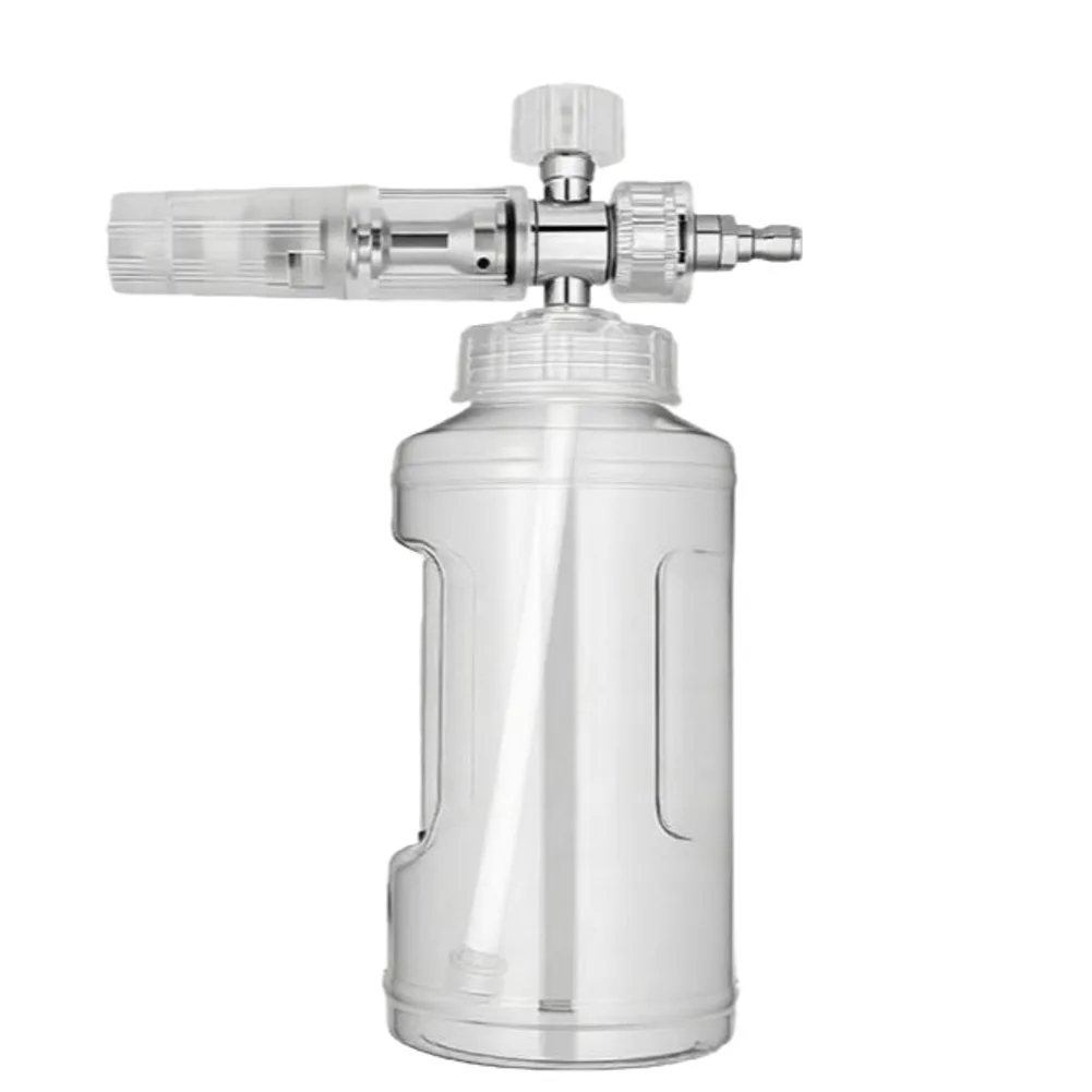 

1L Foam Spray Bottle for Pressure Washers with 1/4 Quick Connect and Adjustable Nozzle for Car Wash and Cleaning Applications