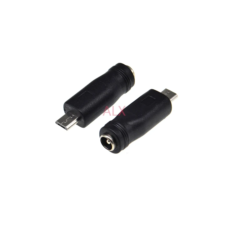 5pcs Dc 5.5*2.1mm To Micro usb/dc Power Female To Micro Usb Plug connector/adapter converter/for laptop/tablet/mobile Phone