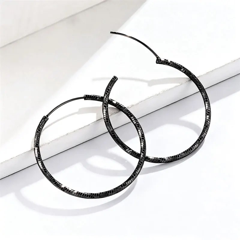 SomiLia 925 Sterling Silver Hoop Earrings for Women Luminous Clear Circle 18K Gold Plated Fashion Jewelry 4 Colors Available