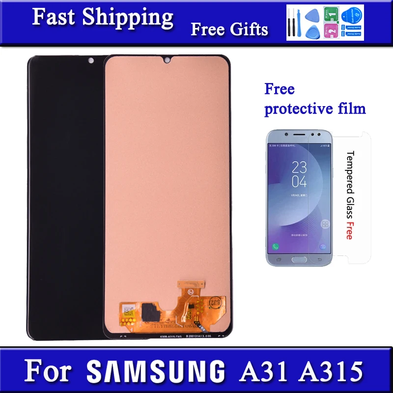 

Экран для Samsung Galaxy A31 A315 A315F A315F/DS A315G/DS A315G A315N ЖК-дисплей с сенсорным экраном и дигитайзером в сборе, дисплей