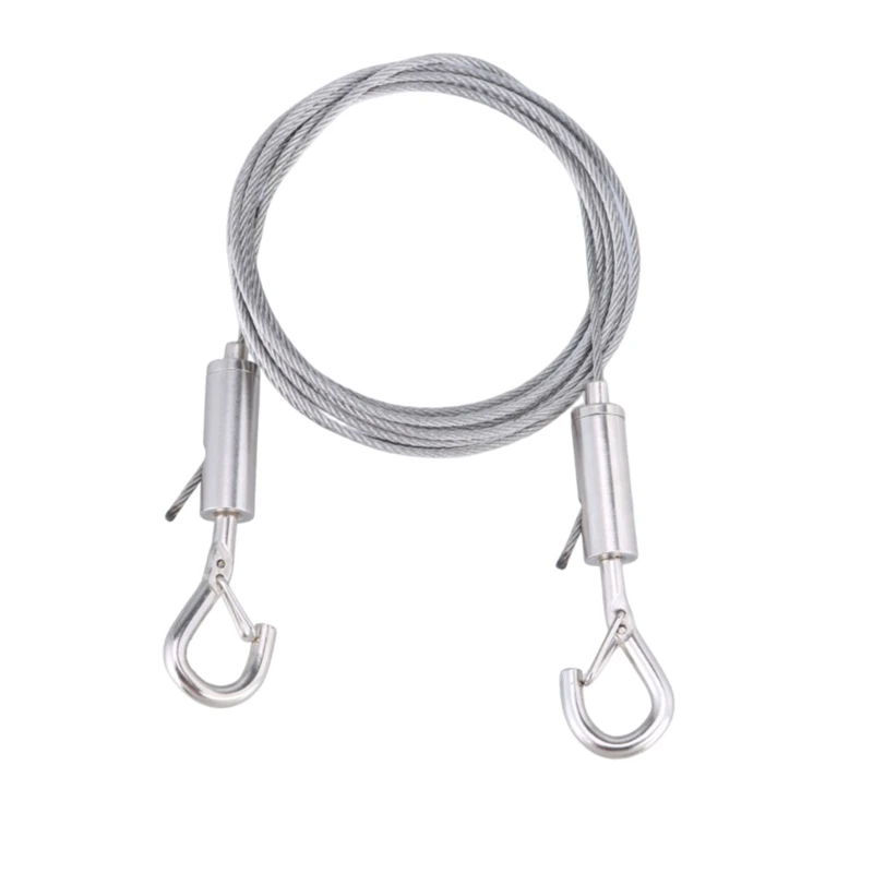 Stainless Steel Cable Hanging set with Adjustable Spring Hook Practical Hanging Cable Heavy Duty for Various Lengths