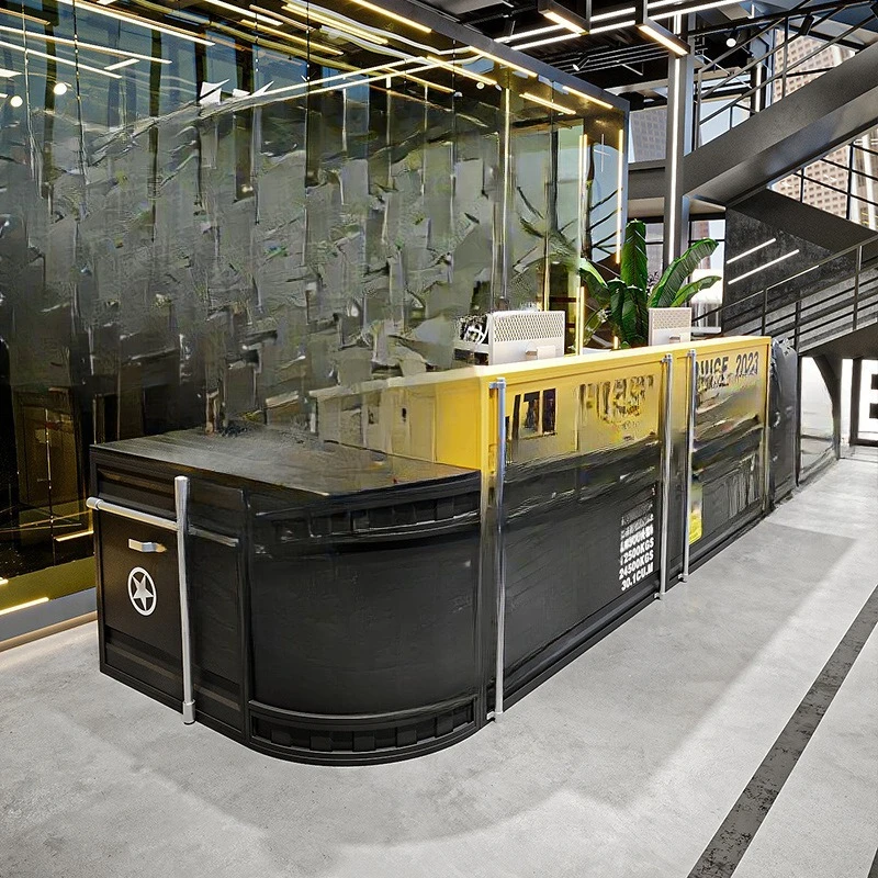 

Industrial-style bar bar cash register