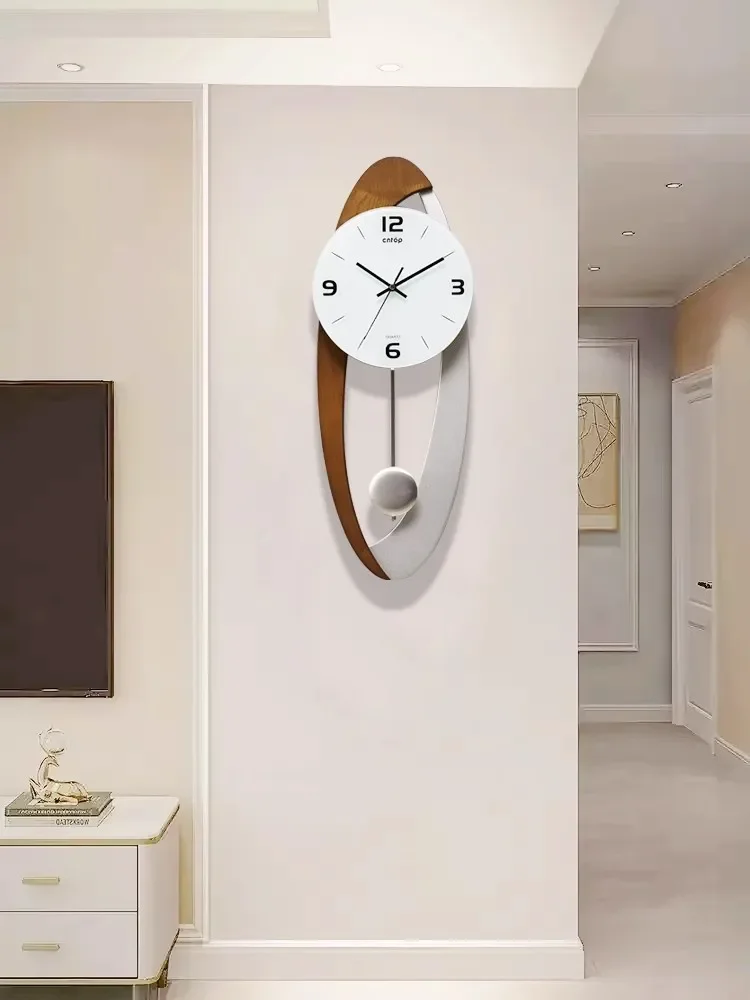 l Smooth sailing living room clock 2024 new style clock household mute simple modern luxury wall clock