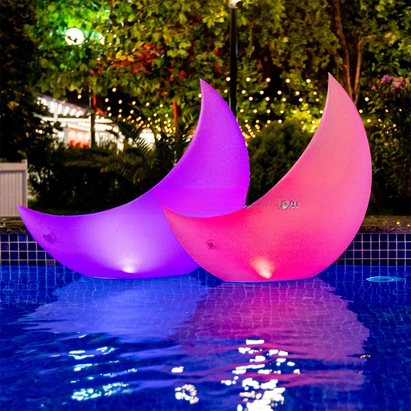 Pool Party Decor Floating Lights Solar Inflatable Floating Solar Pool Lights for Swimming Pool led inflatable moon