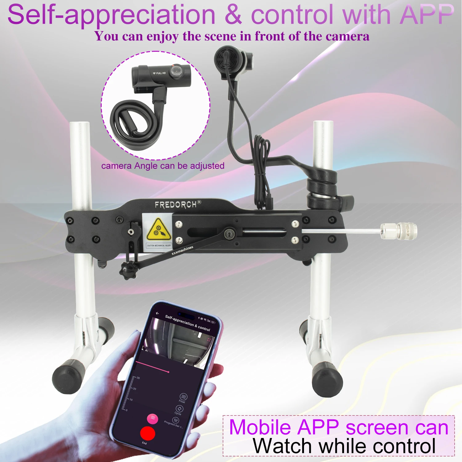 آلة الجنس الأوتوماتيكية من Fredorch مع لعبة جنسية دسار واقعية للاستمناء الذكور والإناث والتحكم اللاسلكي عن بعد في التطبيق