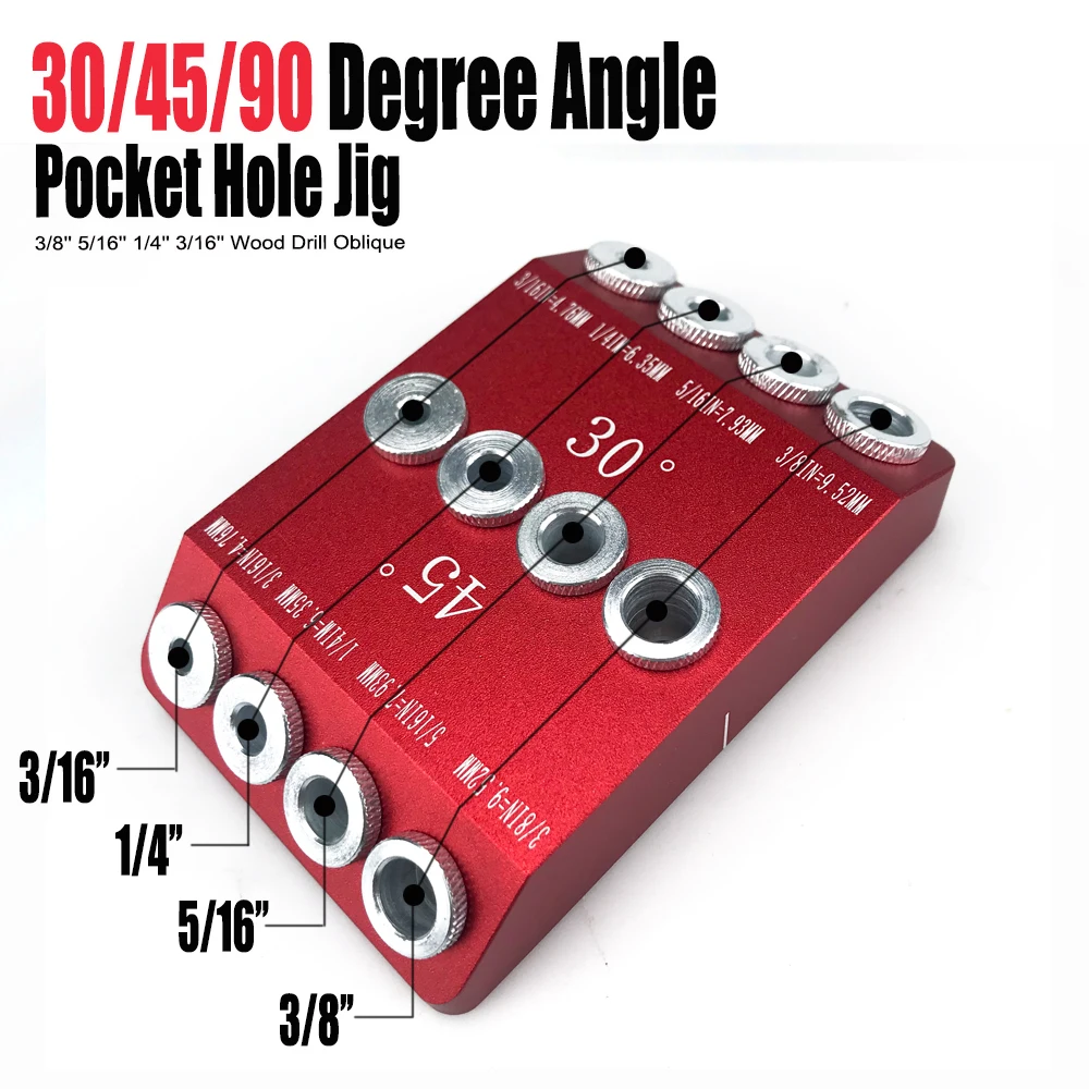 30/45/90 Độ Góc Túi Lỗ Jig 4 Kích Thước Mũi Khoan Jig Khoan Hướng Dẫn Cho Góc Cạnh Lỗ/Thẳng Lỗ hợp Kim Nhôm Khoan Jig