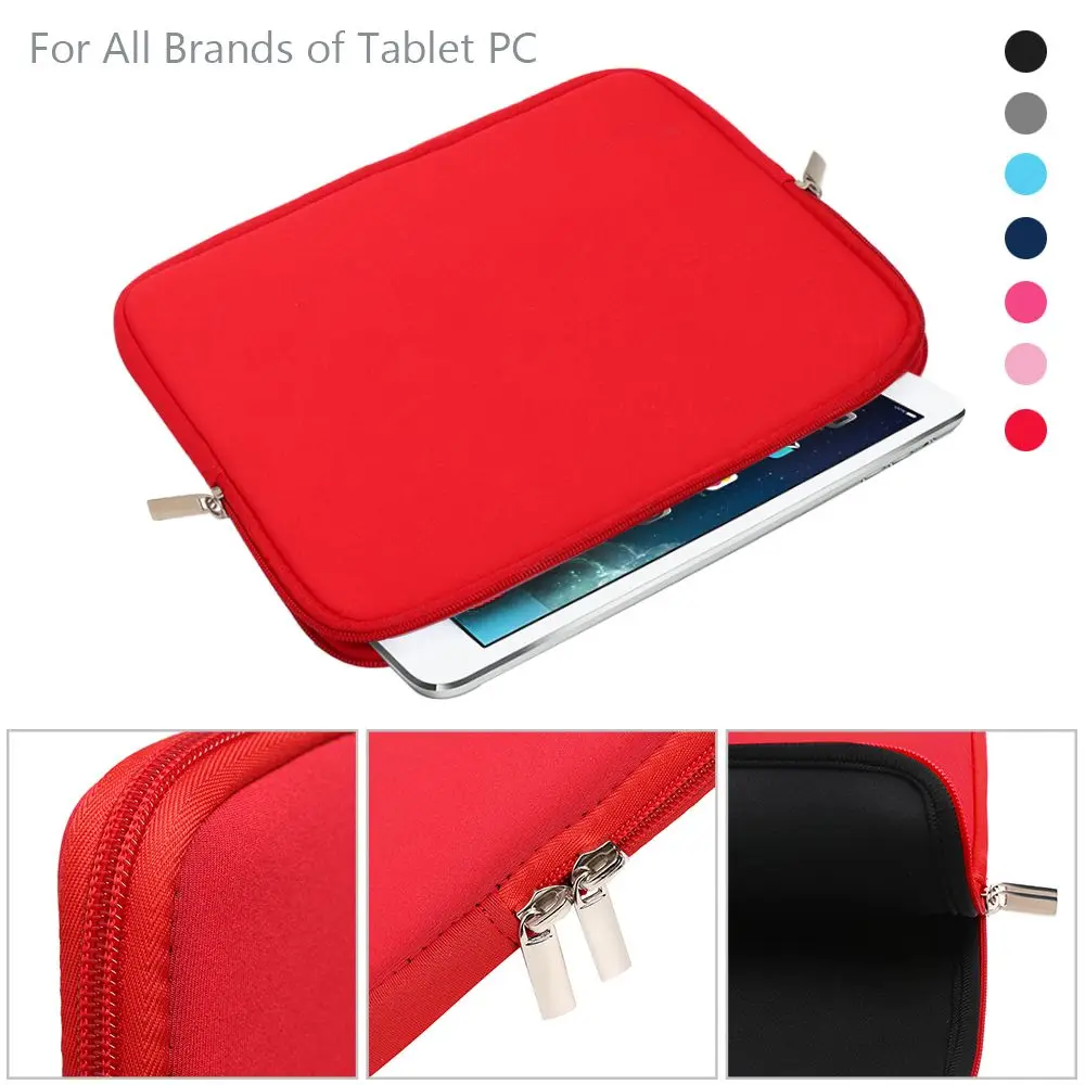 Universal Shockproof Soft Protective Pouch Cover Tablet Bag Sleeve Case For Apple iPad Samsung Galaxy Tab Huawei MediaPad