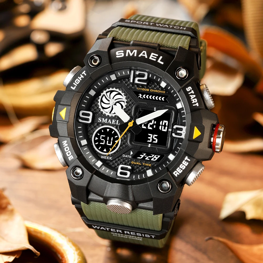 SMAEL Brand Sport Watches Waterproof Dropshipping Watch Stopwatch Alarm Clock 8055 Young Fashion Quartz Wristwatches