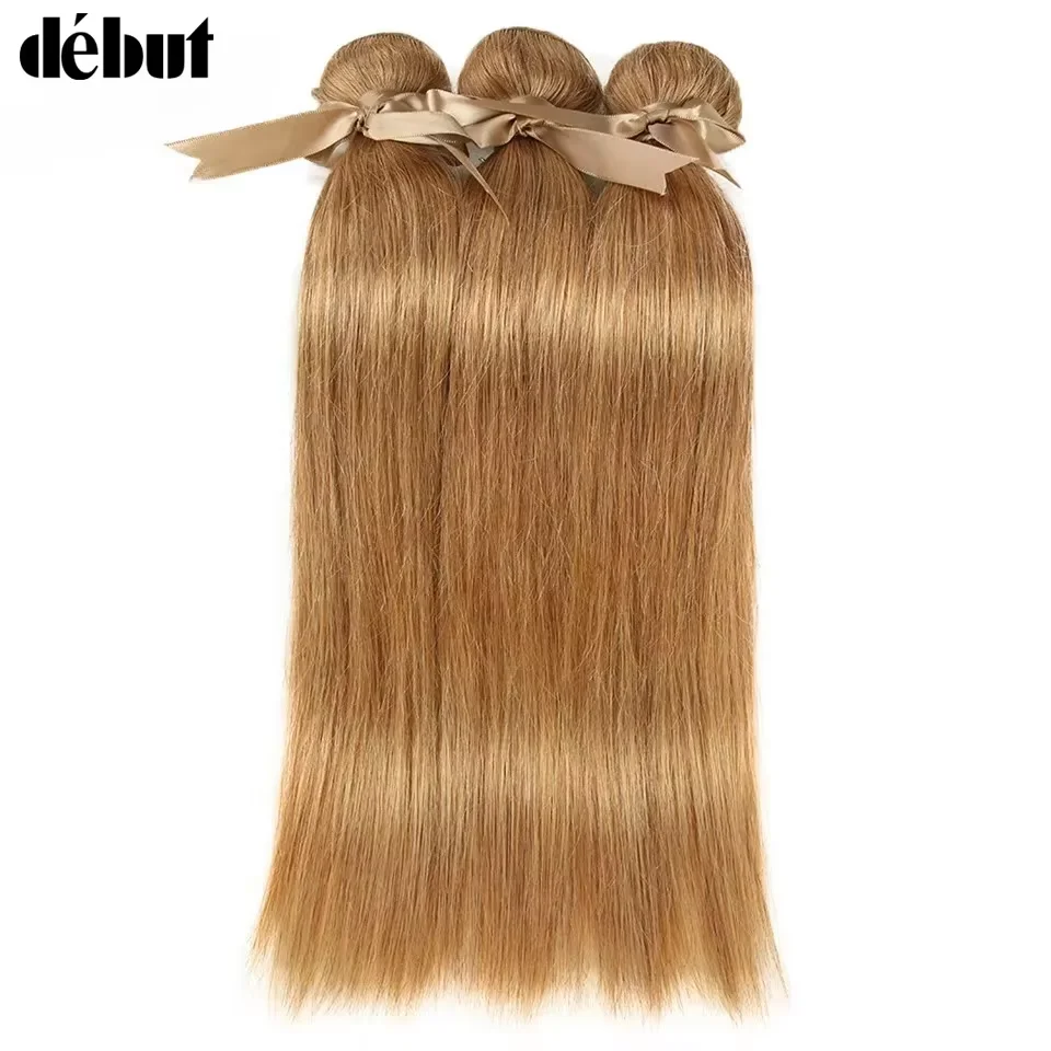 debut-honey-blonde-27-color-mink-straight-hair-peruvian-natural-remy-straight-hair-weave-bundles-10~26-inches-hair-extension