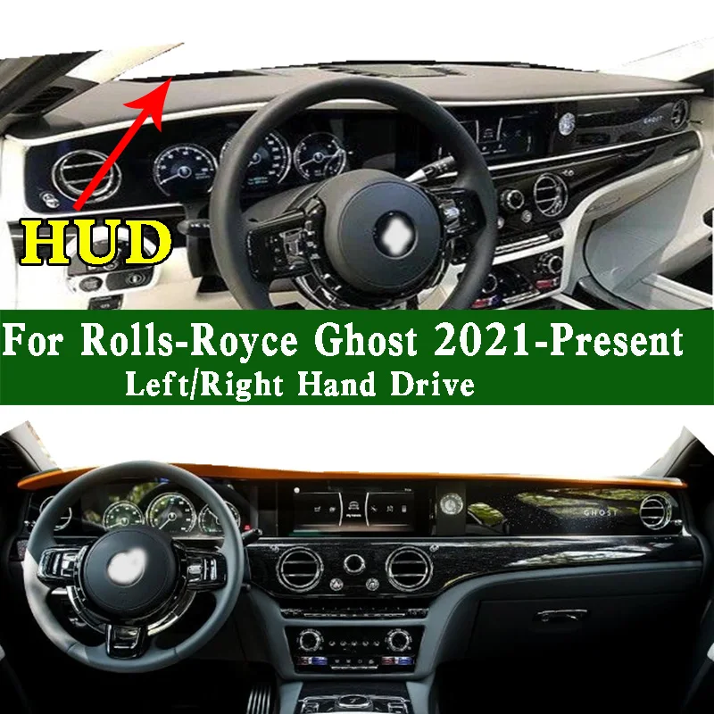 For Rolls-Royce Ghost 2021 2022 2023 2024 Dashmat Dashboard Cover Instrument Panel Sunscreen Protective Pad Dash Mat Ornament