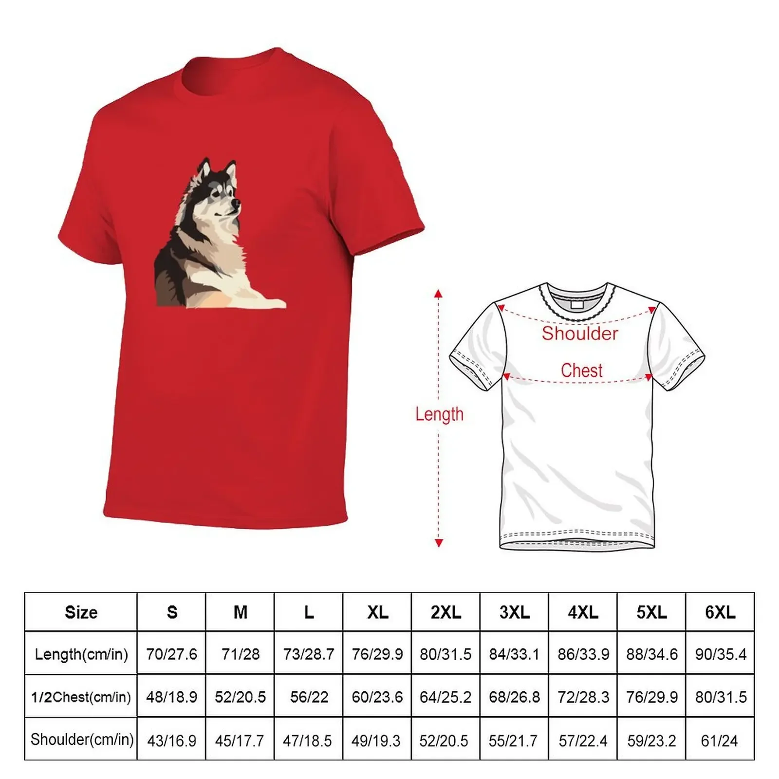 Alaskan Malamute T-shirt heavyweights Aesthetic clothing fruit of the loom mens t shirts