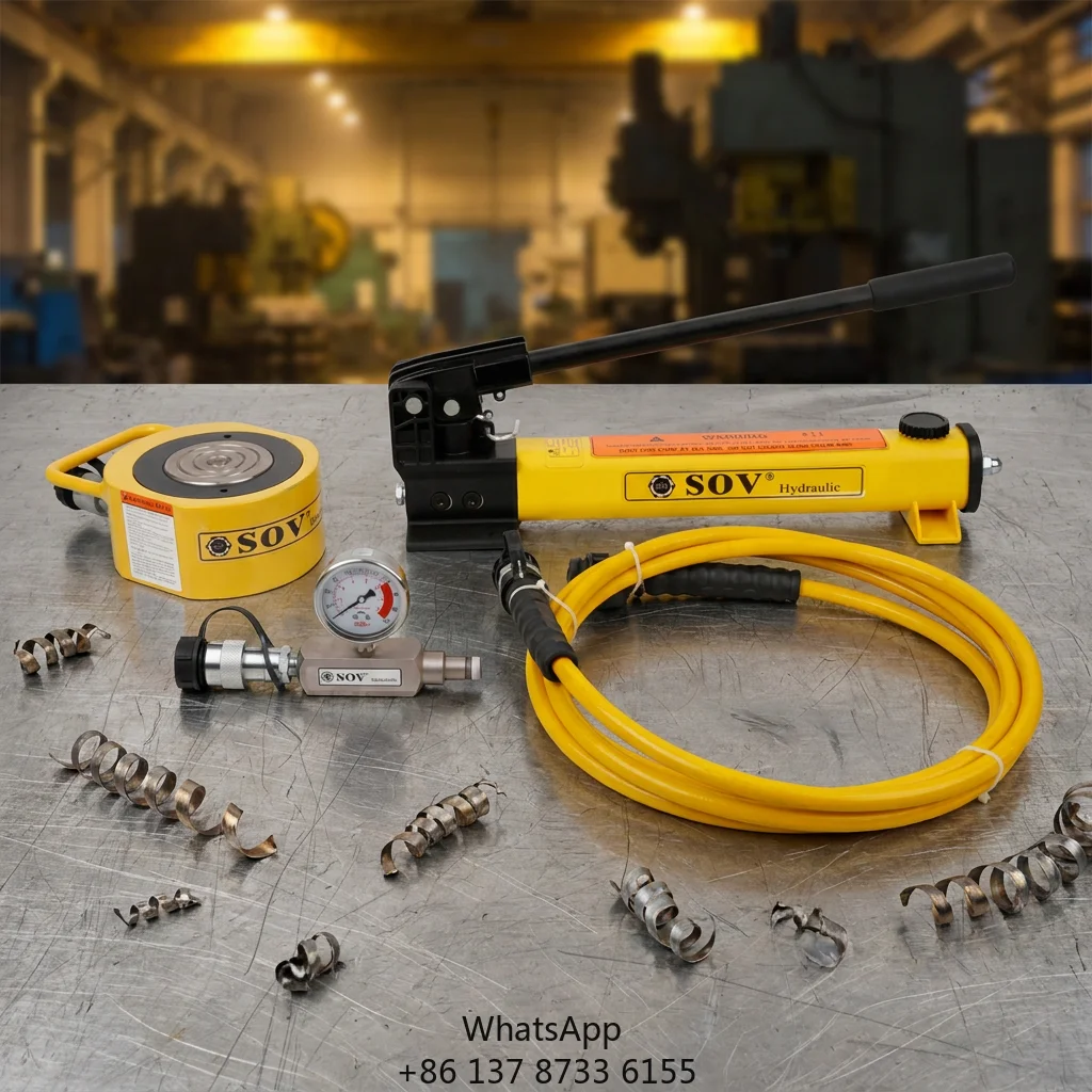 10000Psi RSM-Series Single-Acting Spring Return Flat Design Low-Height Hydraulic Cylinder