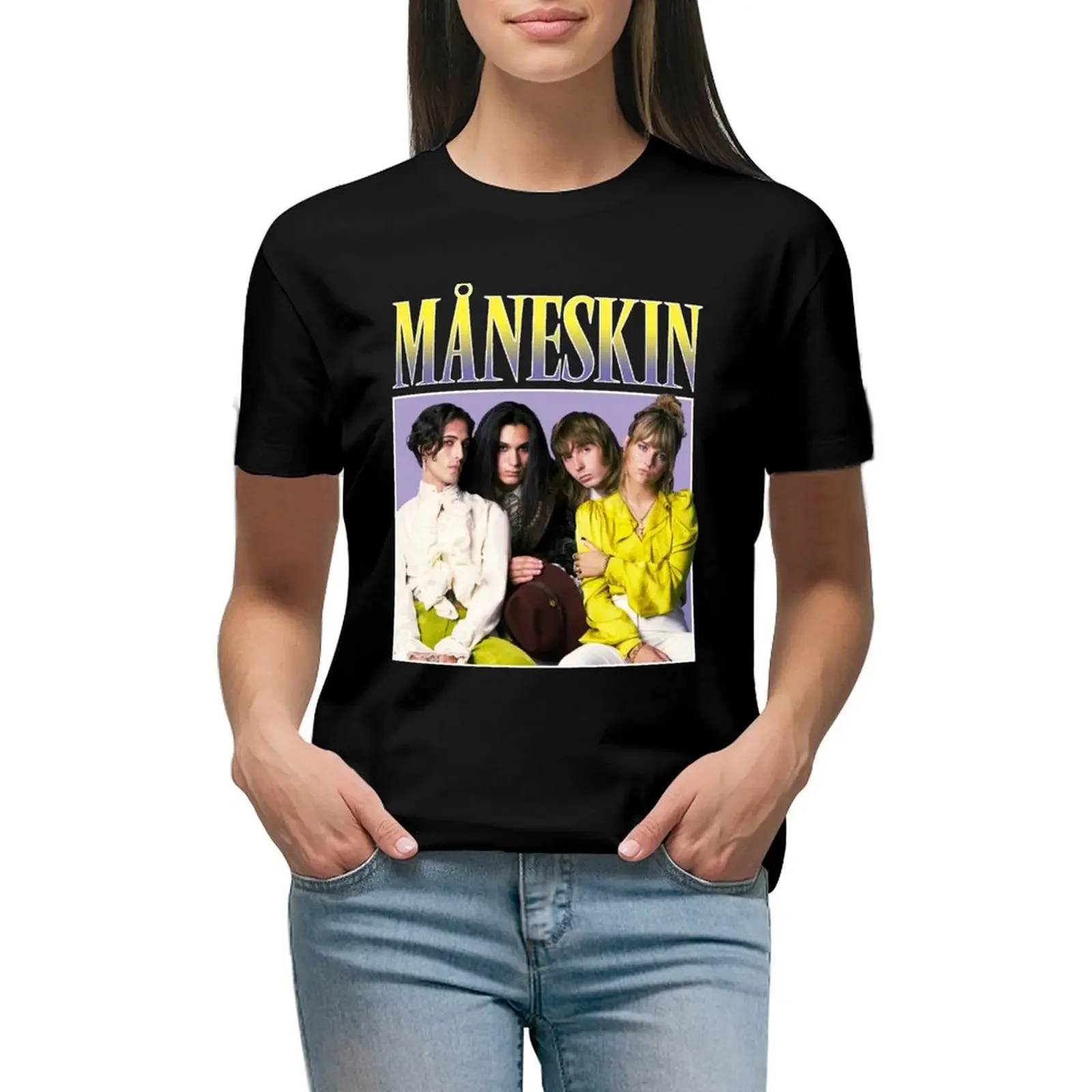 

Maneskin Mneskin - Winners of Eurovision Song Contest 2021 Italy Zitti E Buoni Retro Vintage T-Shirt