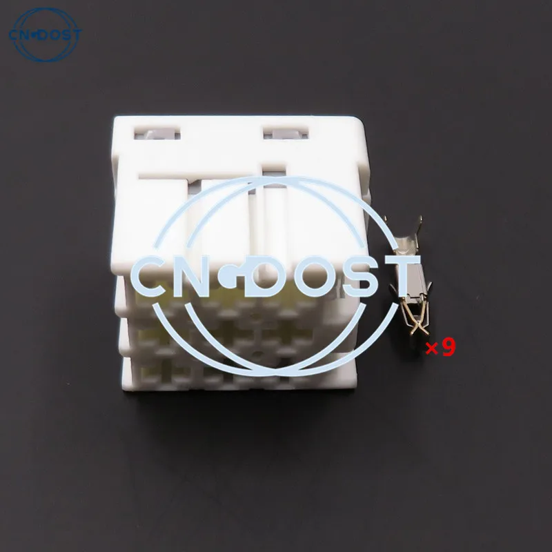 1 Set 9 Pin 2-968307-2 AC Assembly White Auto Power Amplifier Wire Cable Unsealed Connector