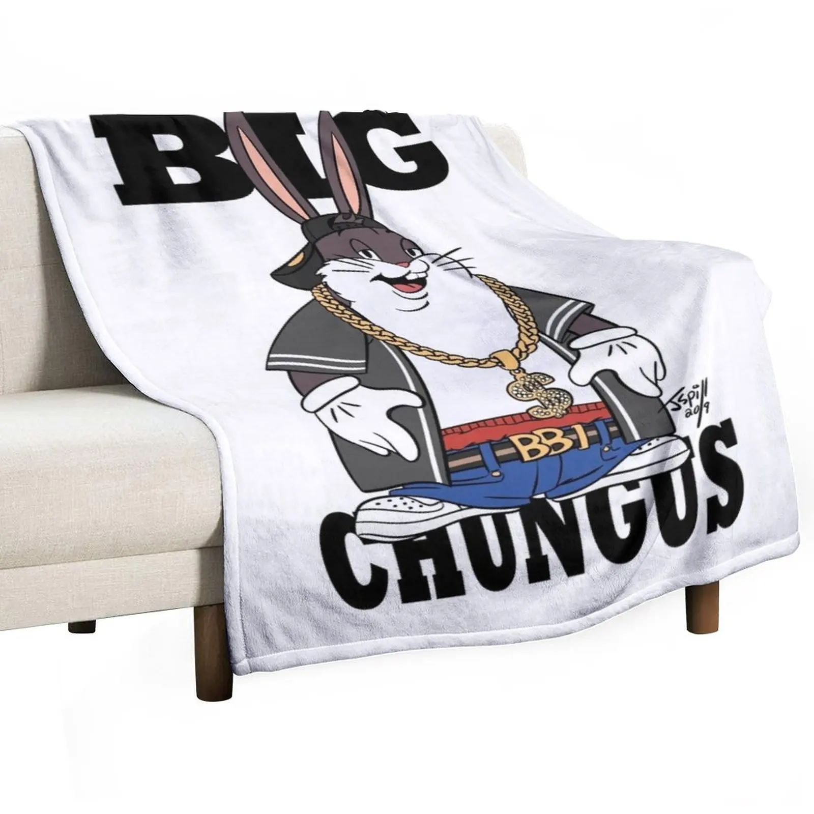 

Big Chungus T-Shirt Throw Blanket anime Beautifuls Large Baby Blankets