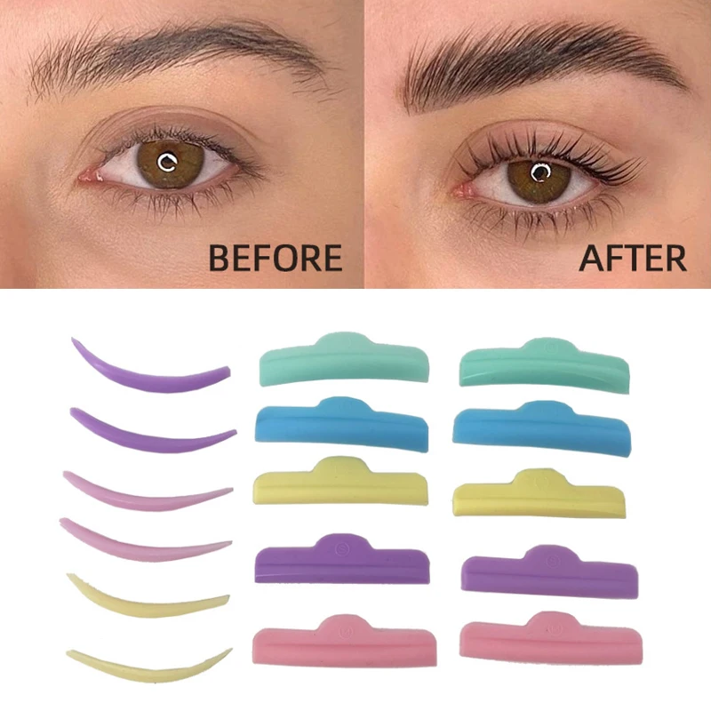 New Fashion Silicone Curling Mascara Pad Multi-colored Eyelash Accessories Can Be Reused For Beginners 3/5/8 Pair